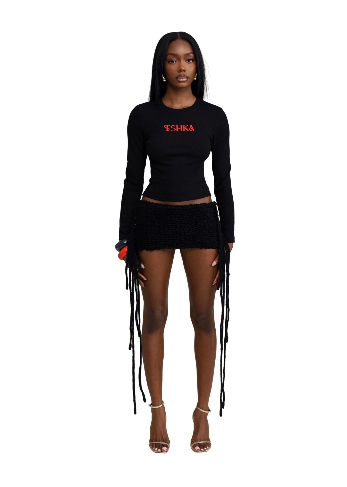 Black & red original top
