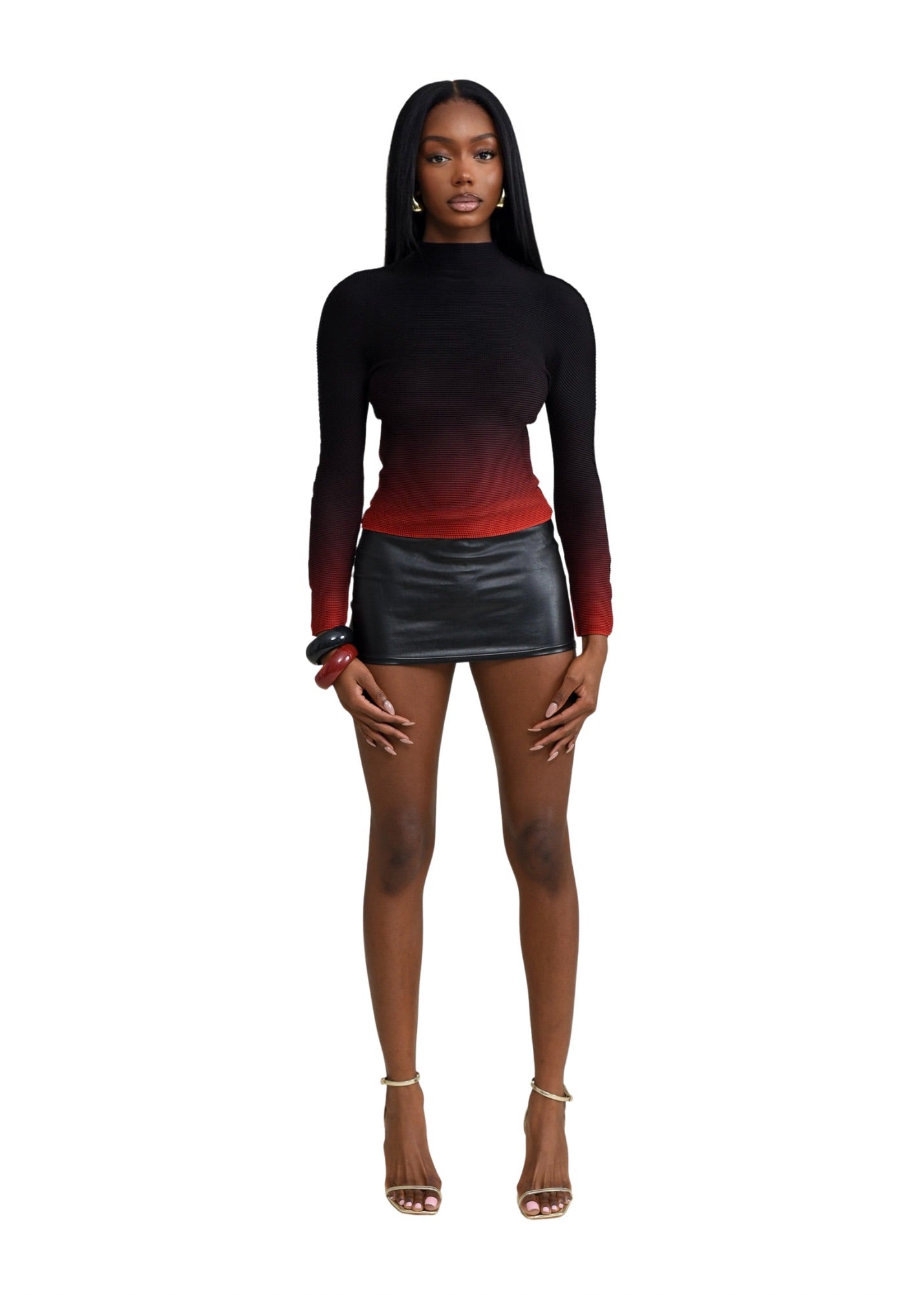 Dark mark long-sleeved top