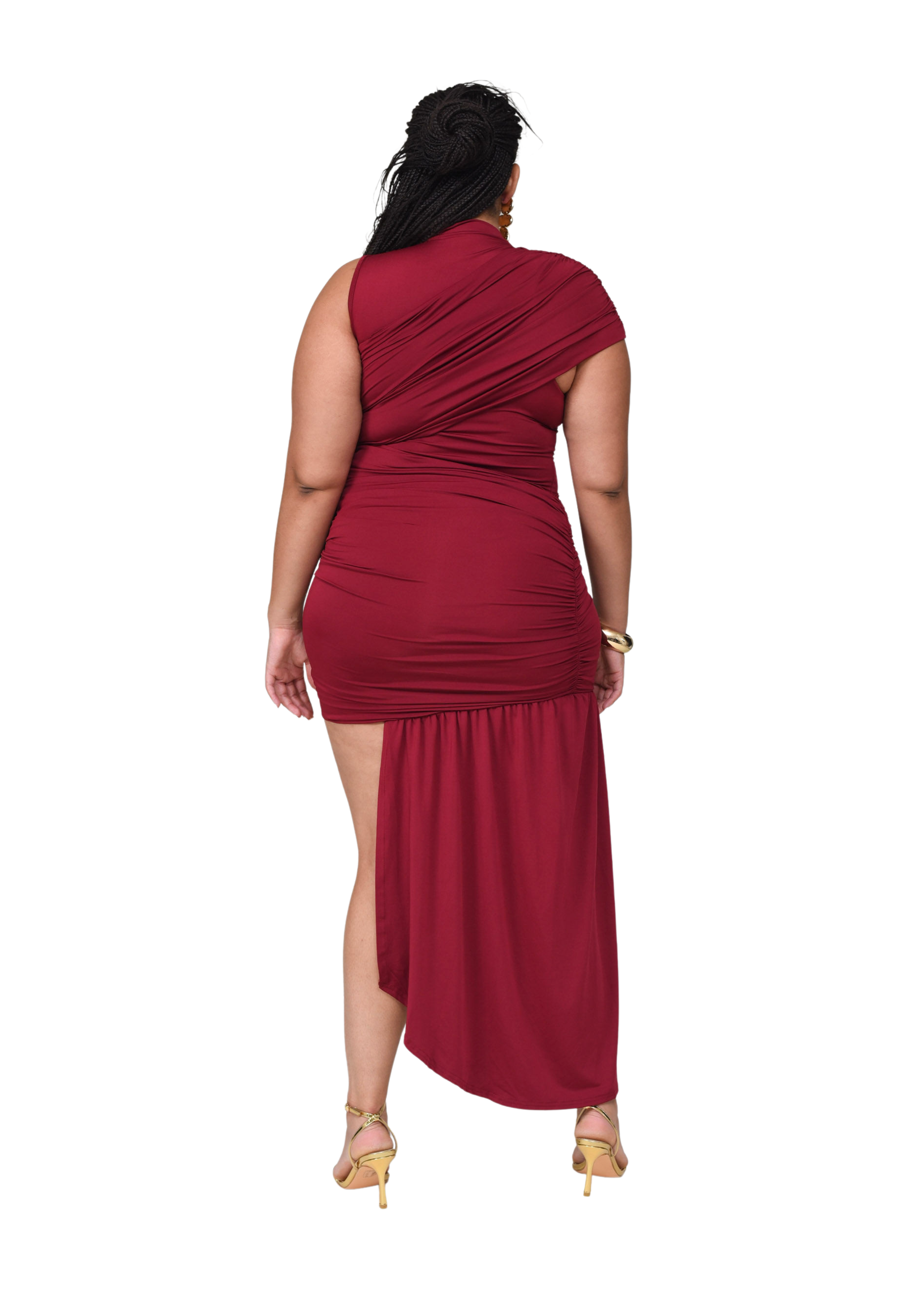 Burgundy clove dress
