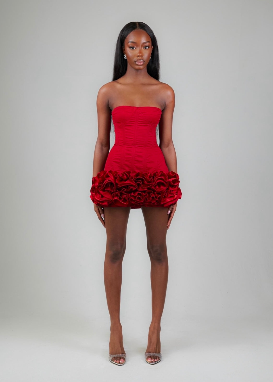 Red rosa dress